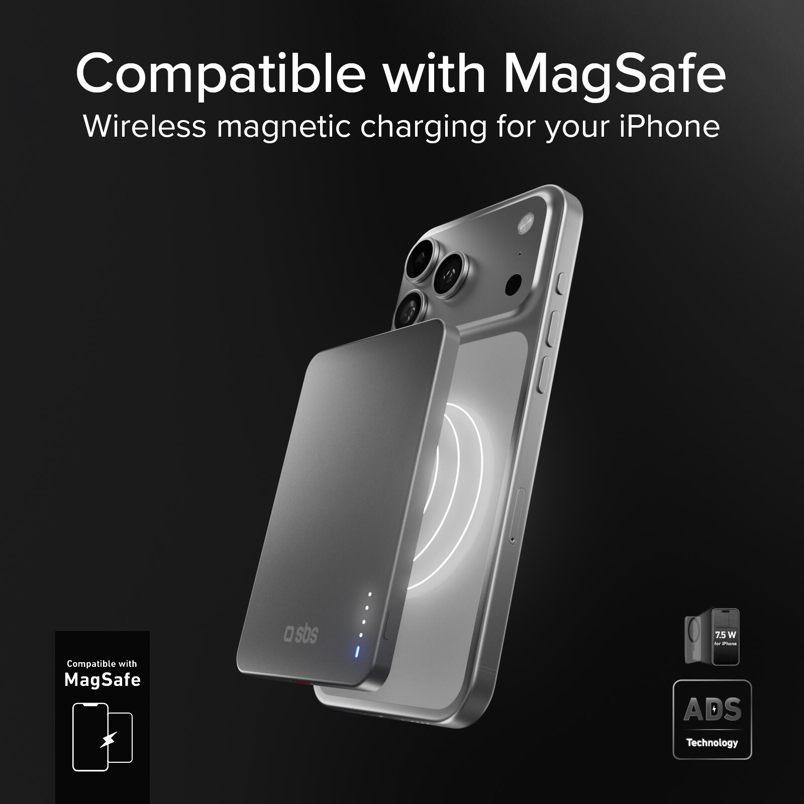 Batterie externe magnétique extra-fin 5000mAh 6/7