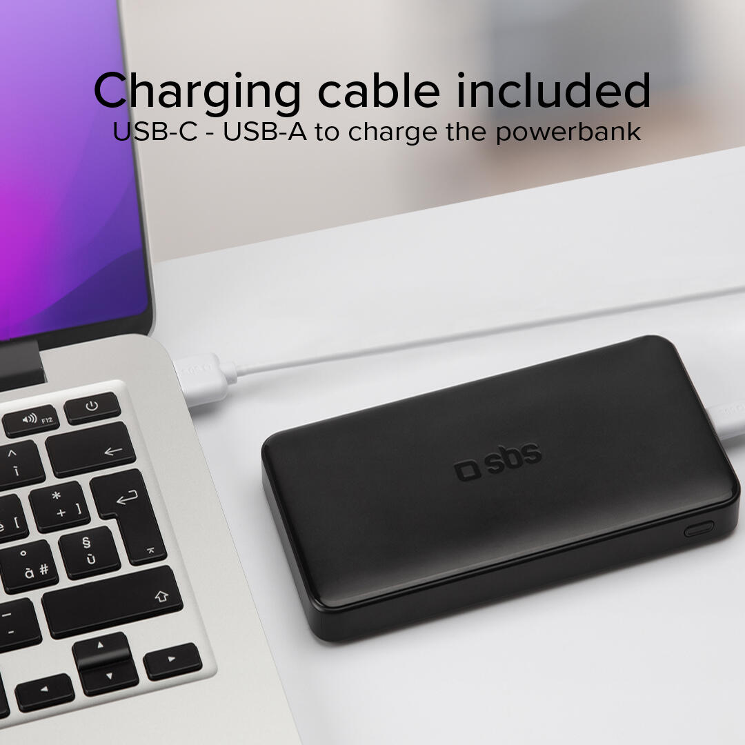 Power bank 20.000 mAh extra slim con porta USB 2.1A Intelligent Charge (IC) 7/7
