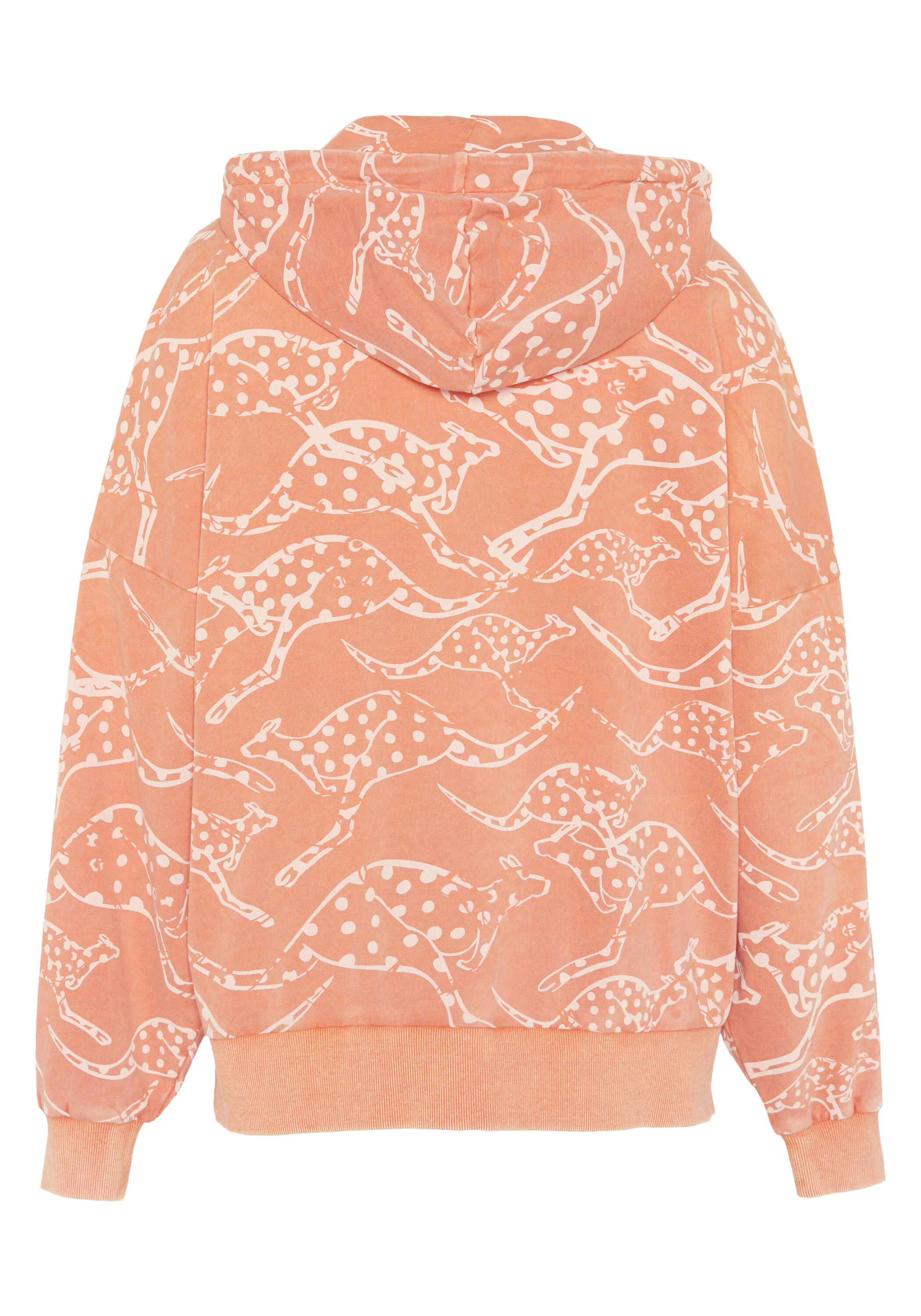 Kapuzensweatshirt mit Allover-Känguru-Print 2/7