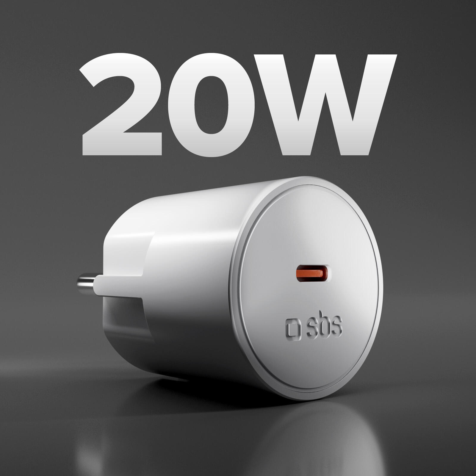 Caricatore con spina Schuko e porta USB-C 20W PD, adatto per MacBook Neo 2/7