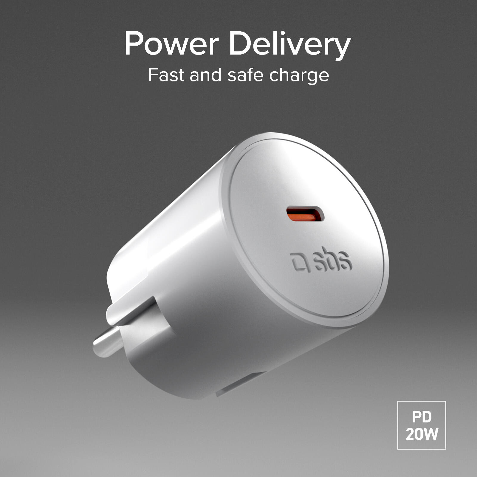 Caricatore con spina Schuko e porta USB-C 20W PD, adatto per MacBook Neo 6/7
