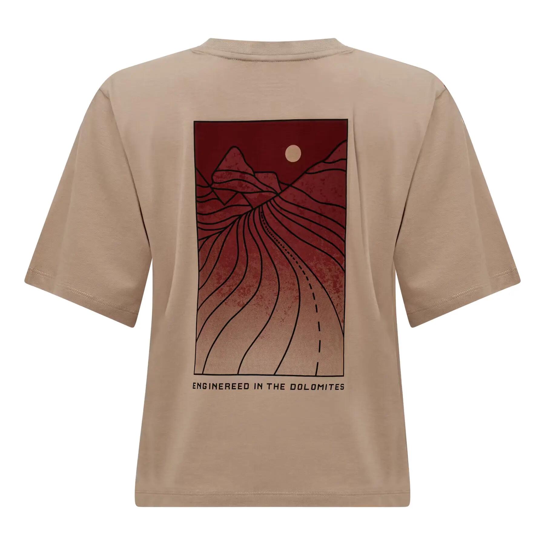 T-shirt de mulher solta Salewa Eagle Sunset 3/5