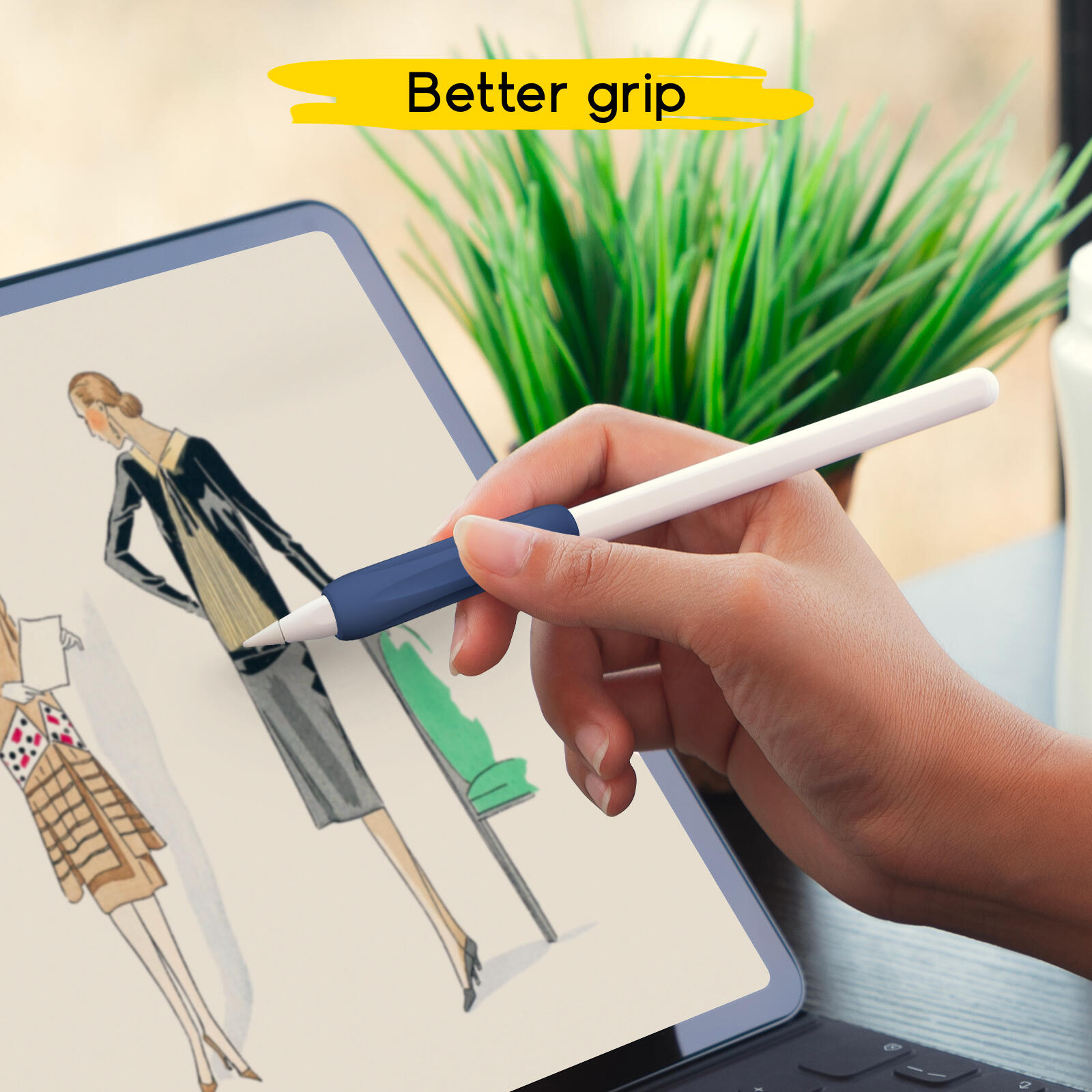 Grip holder per Apple Pencil Pro/Apple Pencil di 1° e 2° generazione 2/4