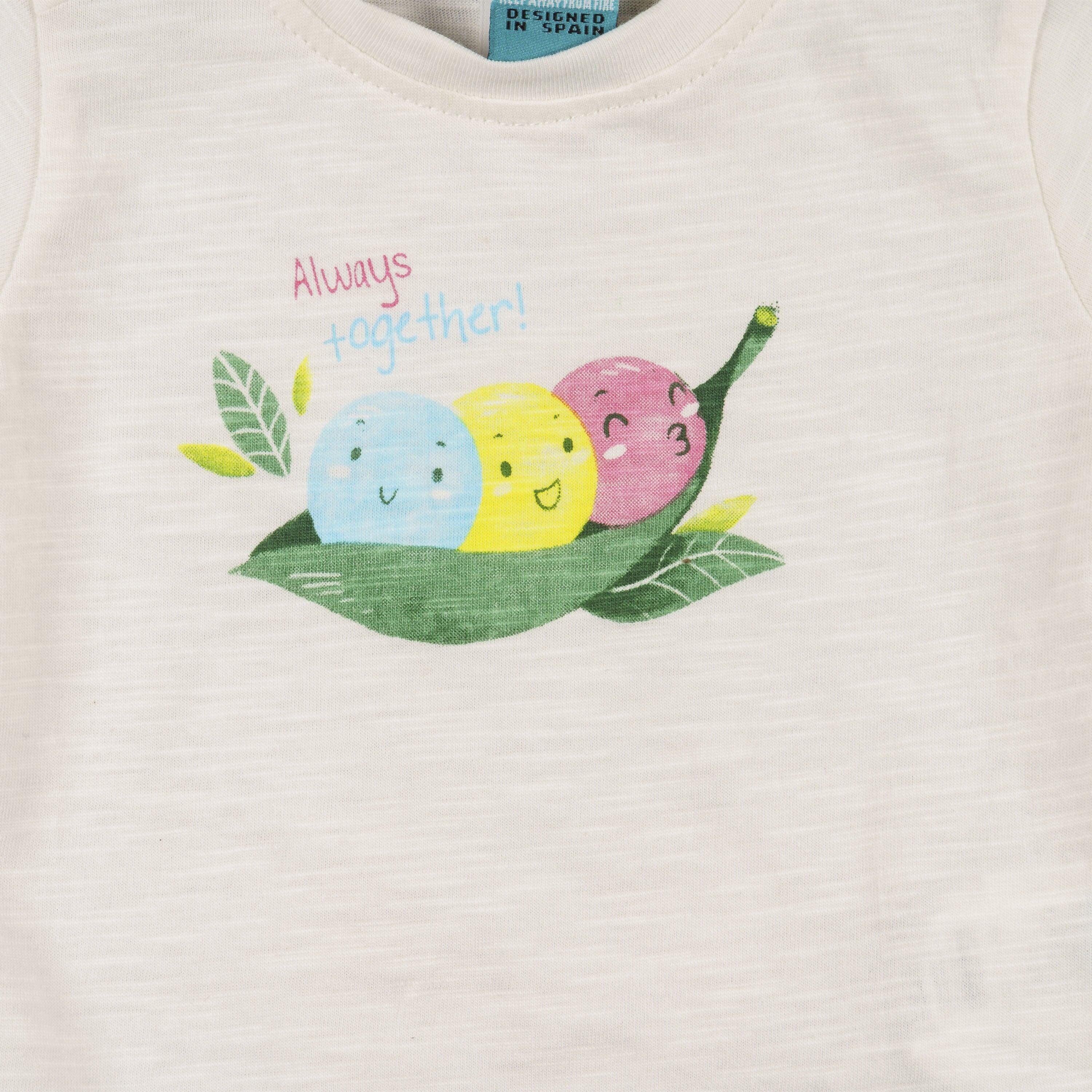 Camiseta recién nacido cruda guisantes bebé 4/4