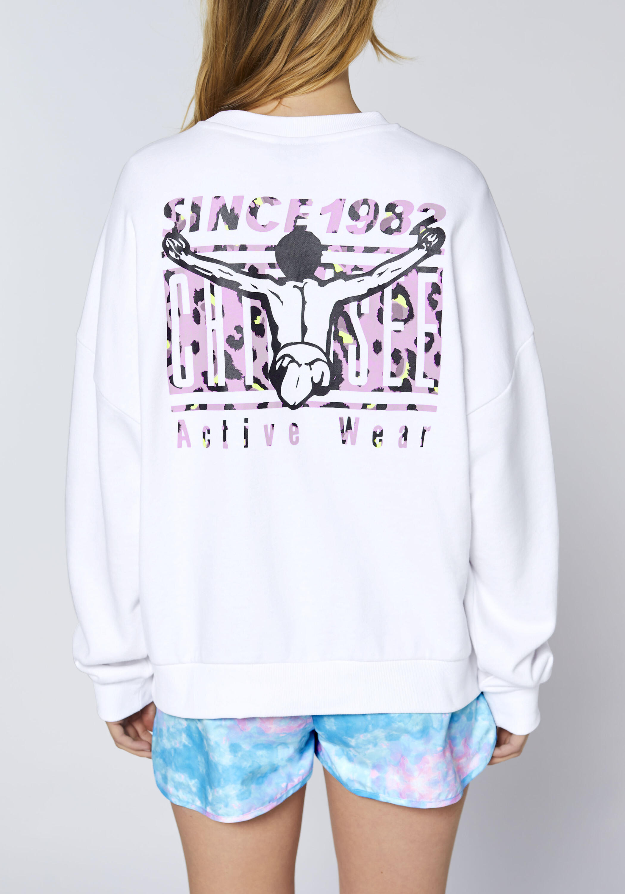 Sweatshirt mit Retro Rückenprint 7/7
