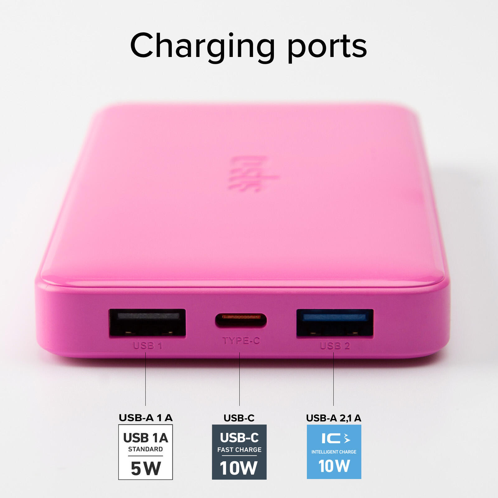 Power bank 10.000 mAh extra slim con porta USB 2.1A Intelligent Charge (IC) 3/7
