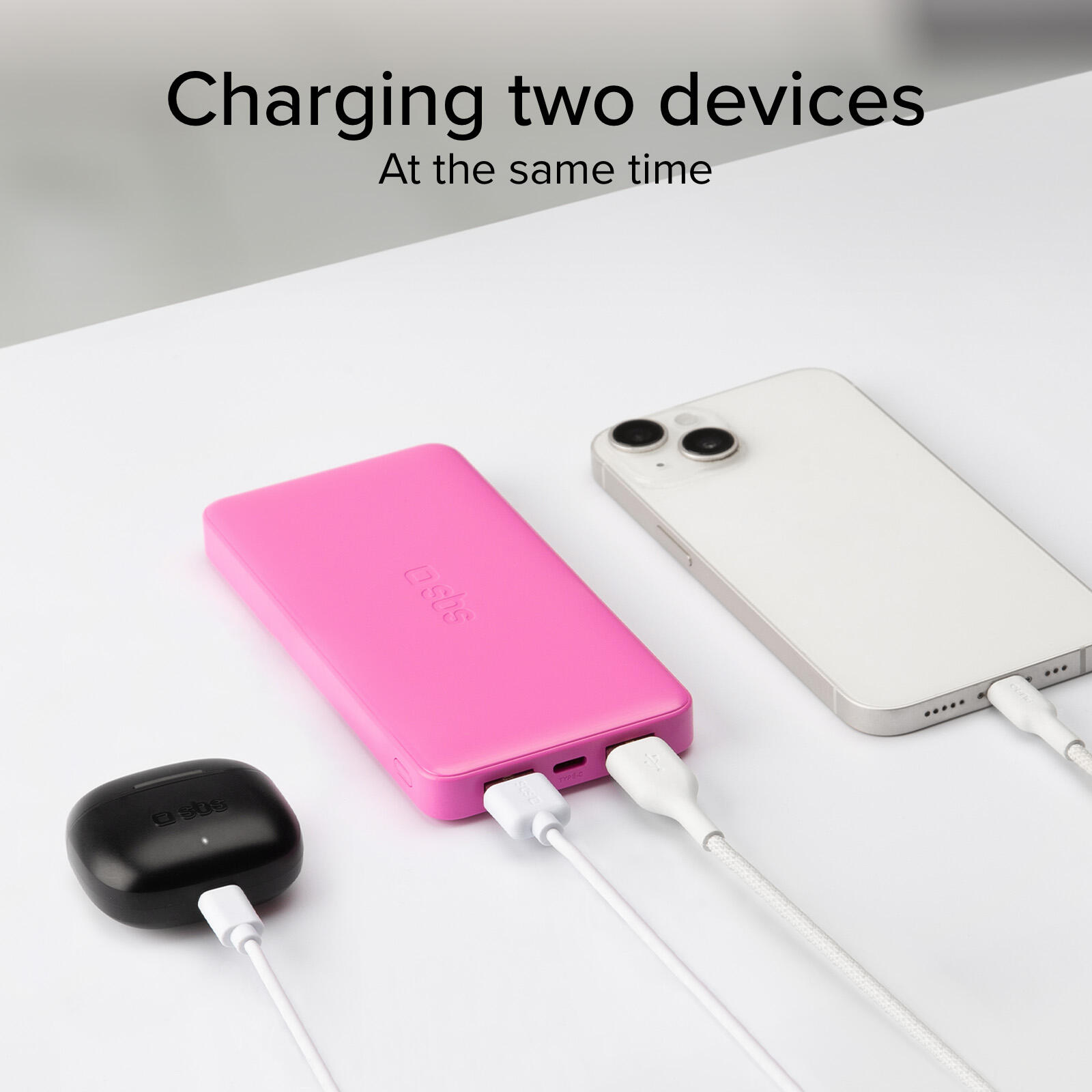 Power bank 10.000 mAh extra slim con porta USB 2.1A Intelligent Charge (IC) 4/7