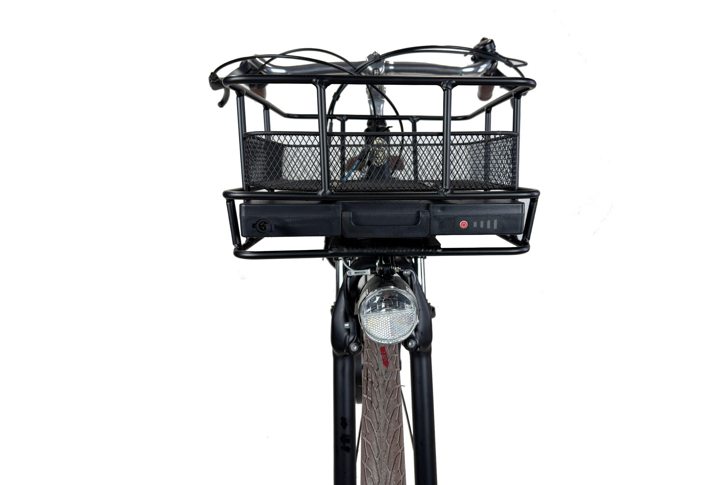 Bicicleta eléctrica de cidade Dolce Vita CITY 28" mulher com bolsa - Preto 4/7