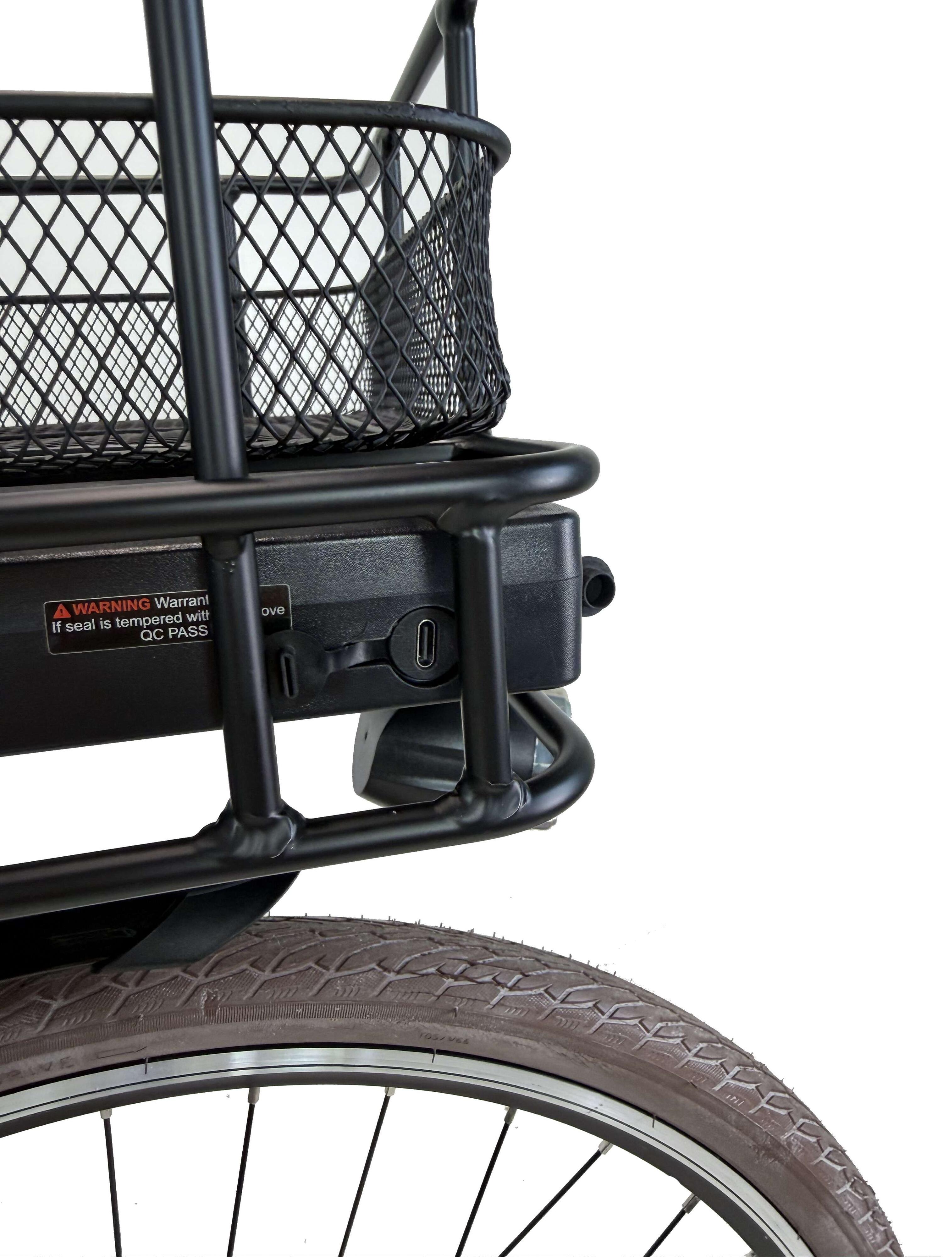 Bicicleta eléctrica de cidade Dolce Vita CITY 28" mulher com bolsa - Preto 3/7