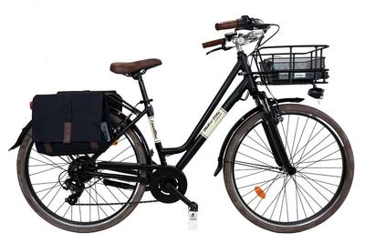 Elektrische stadsfiets dolce vita by canellini city 28" dames met tassen - crème