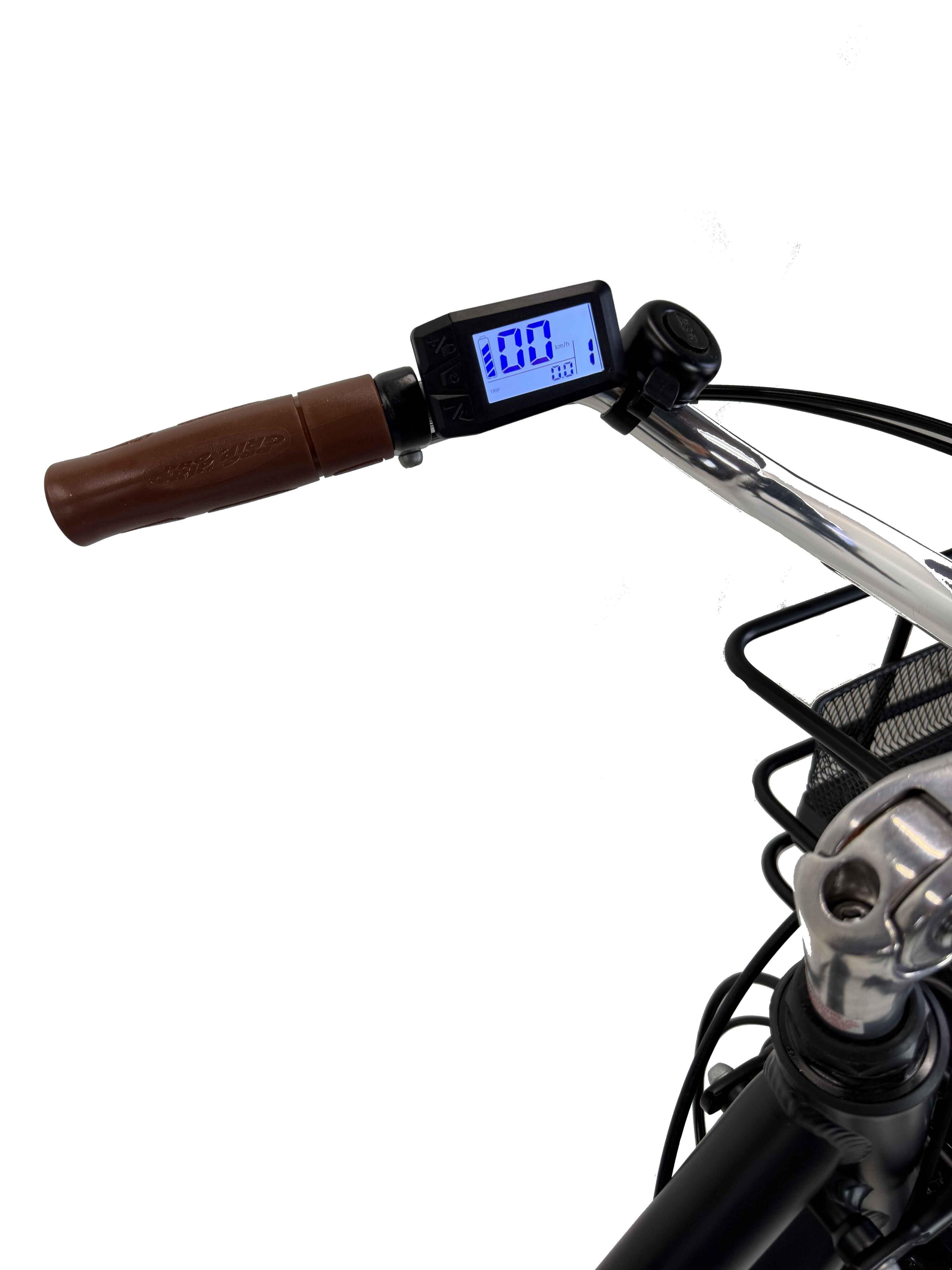 Bicicleta eléctrica de cidade Dolce Vita CITY 28" mulher com bolsa - Preto 6/7