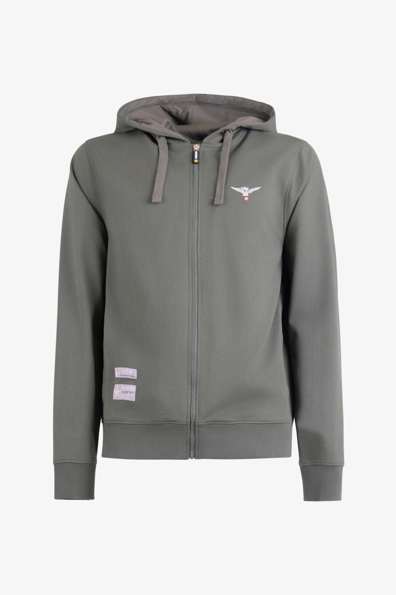 Felpa Aviazione Esercito con zip e cappuccio uomo 2/5