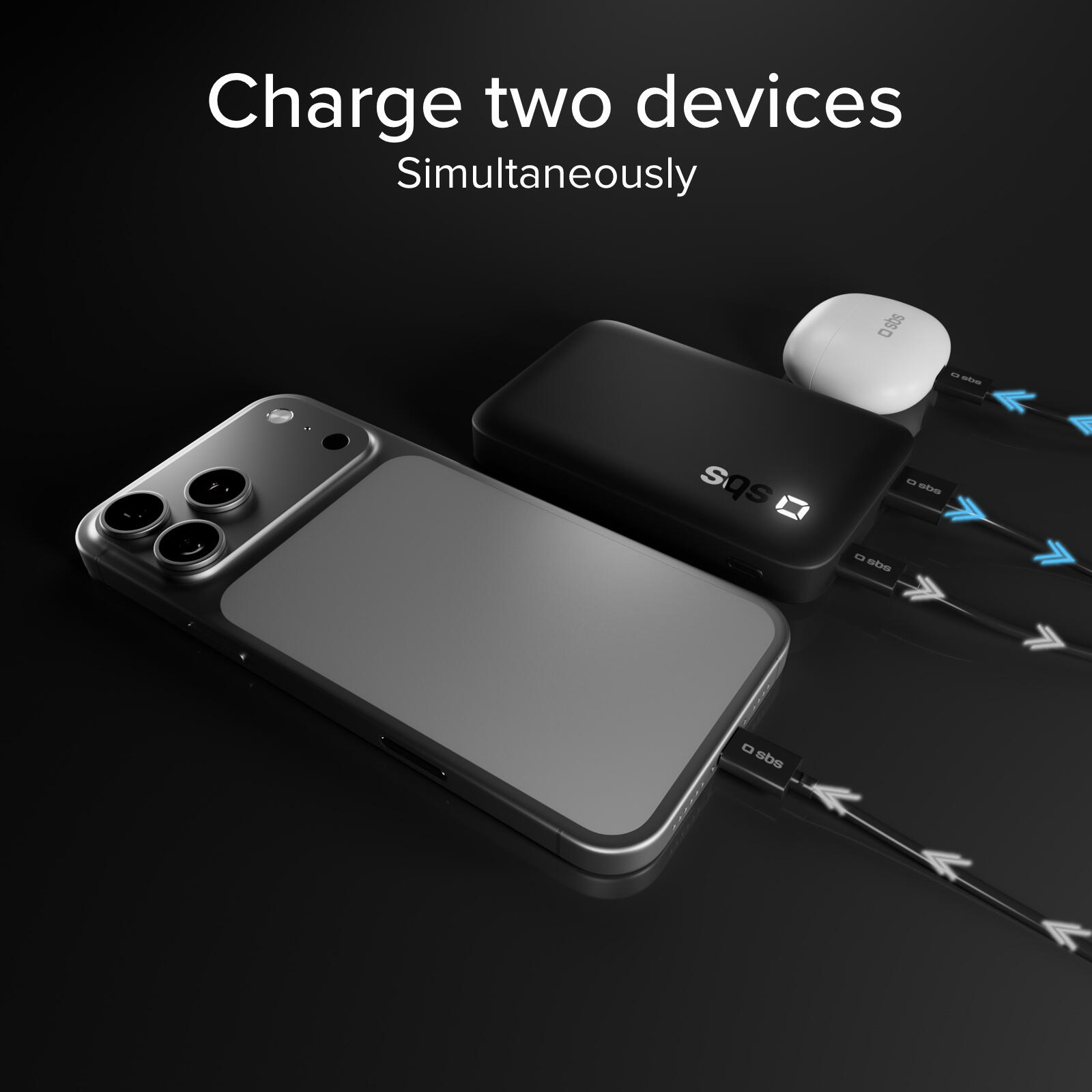 Power Bank SBS 10000 mAh High Density – Compatto con porte USB-C e USB-A 7/7
