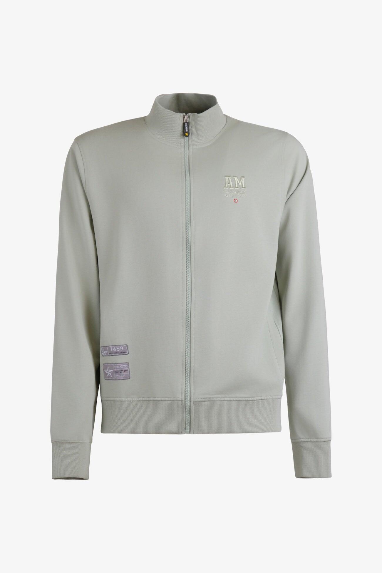 Felpa Esercito con zip uomo 2/5