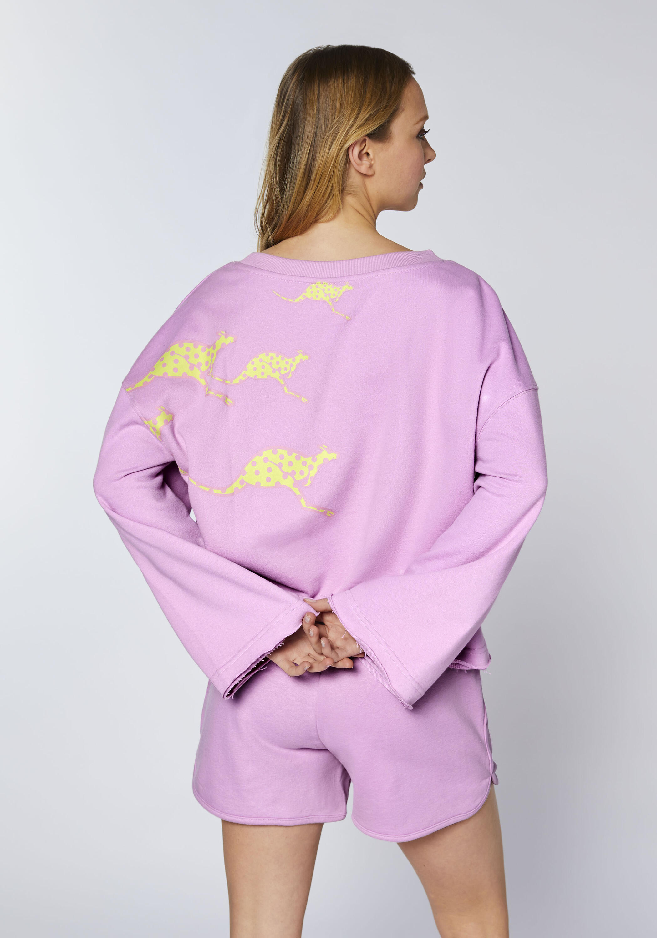 Sweatshirt mit platziertem Känguru-Print 4/7