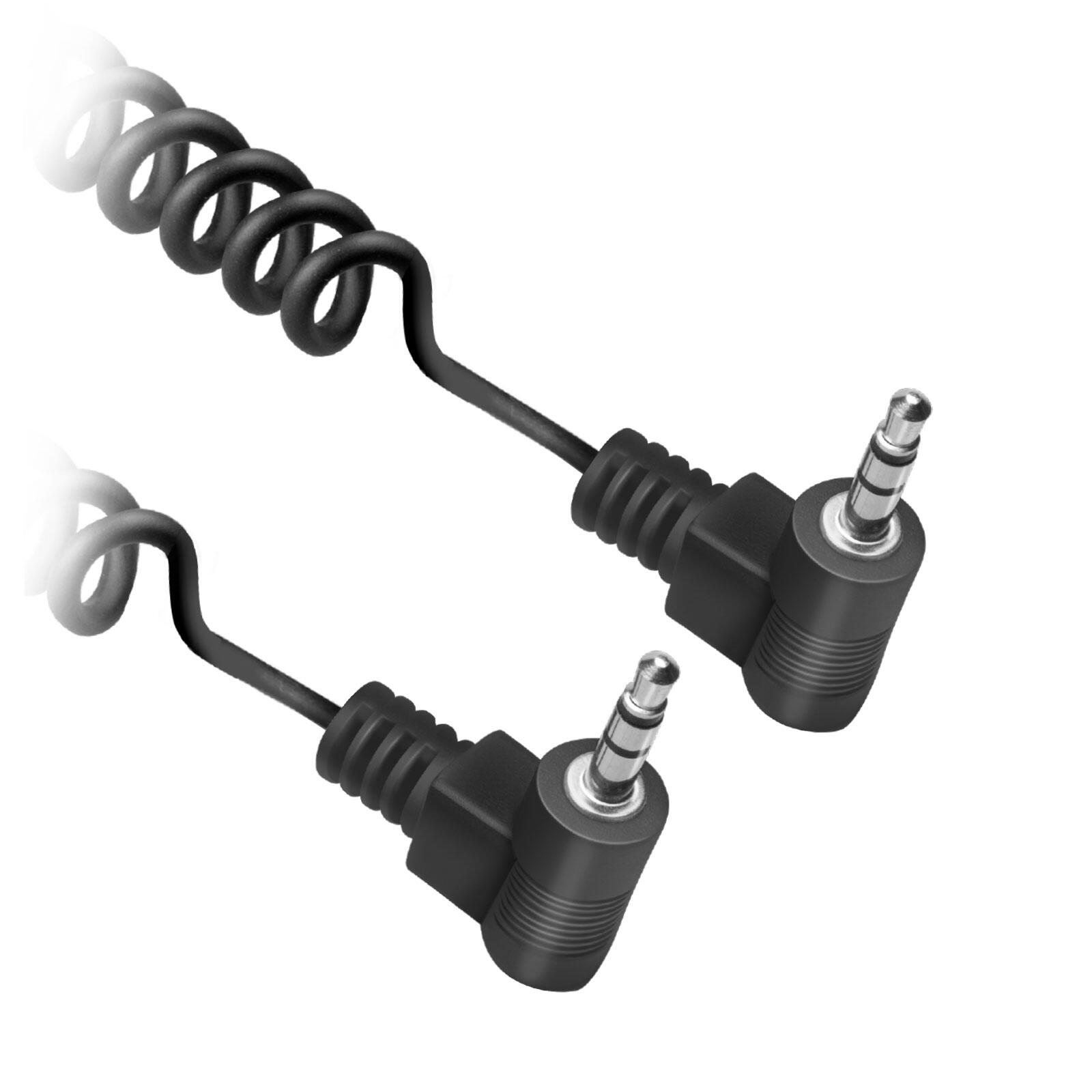 Cavo audio spiralato con jack a 90°, 0,75 m 1/3