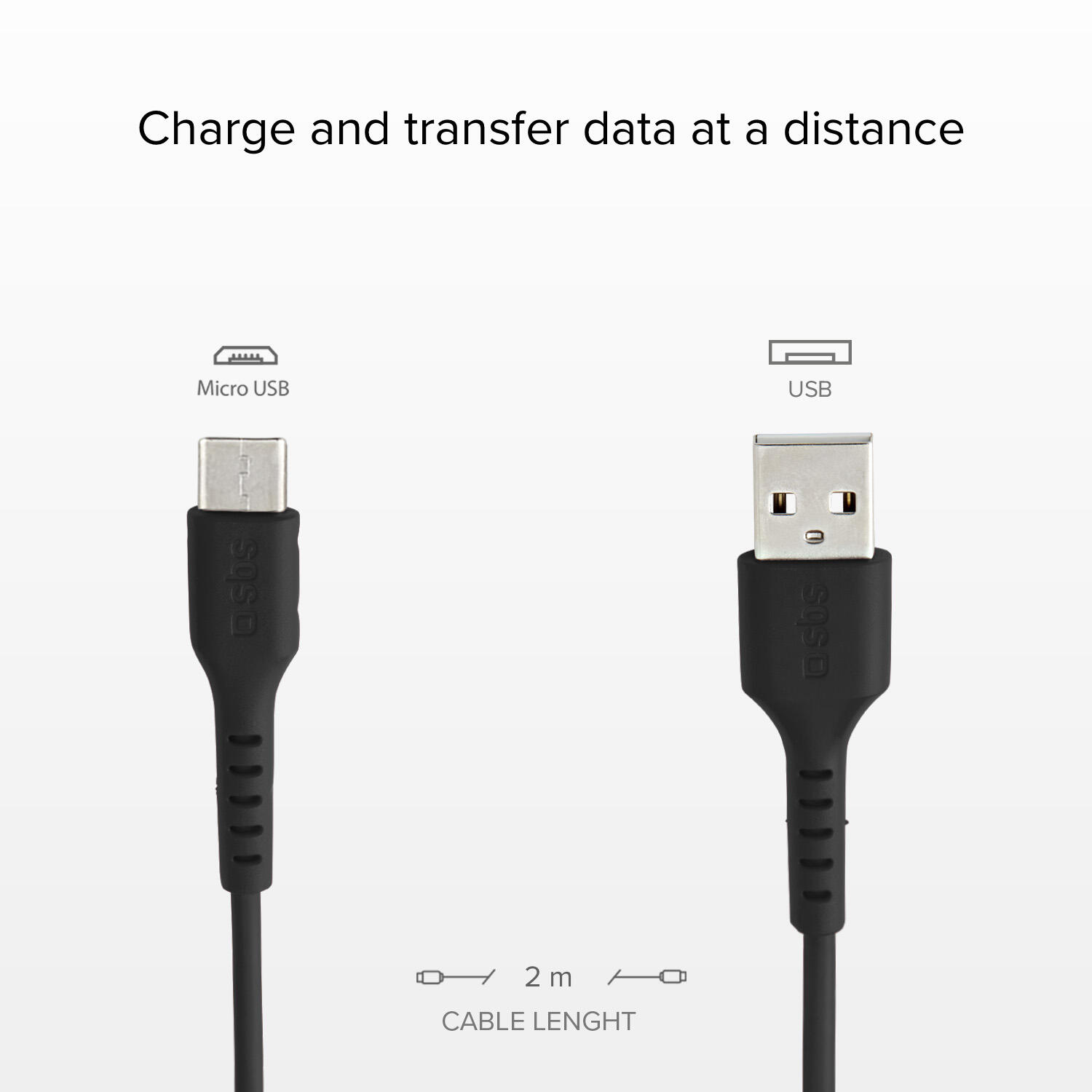 Cavo dati 2 m nero - Connettori USB a Micro-USB 2/4