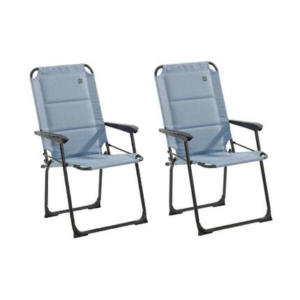 Chaise pliante compacte Travellife Lago, bleu vague (2 pièces)