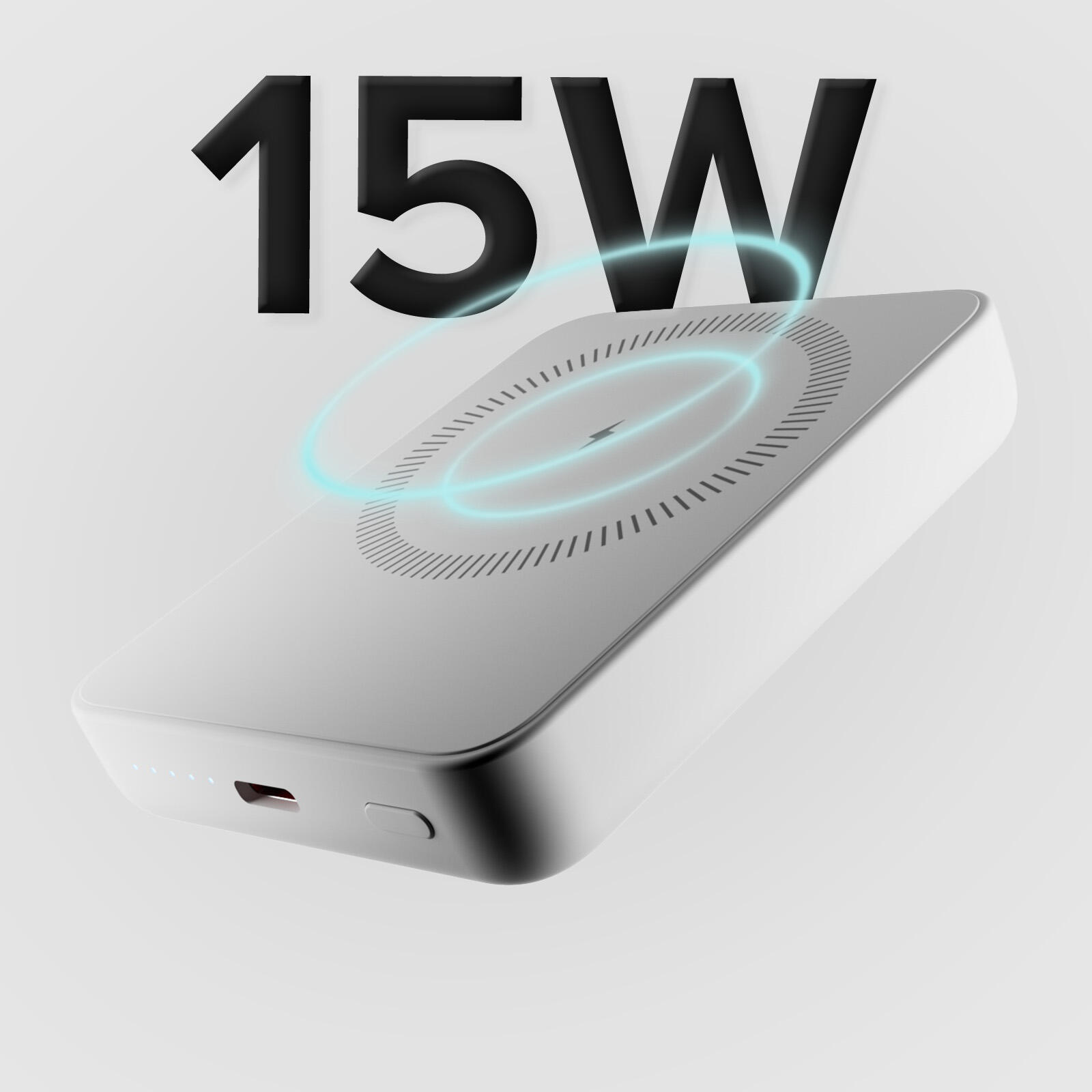Power bank 5000 mAh wireless ultra compatto 2/7
