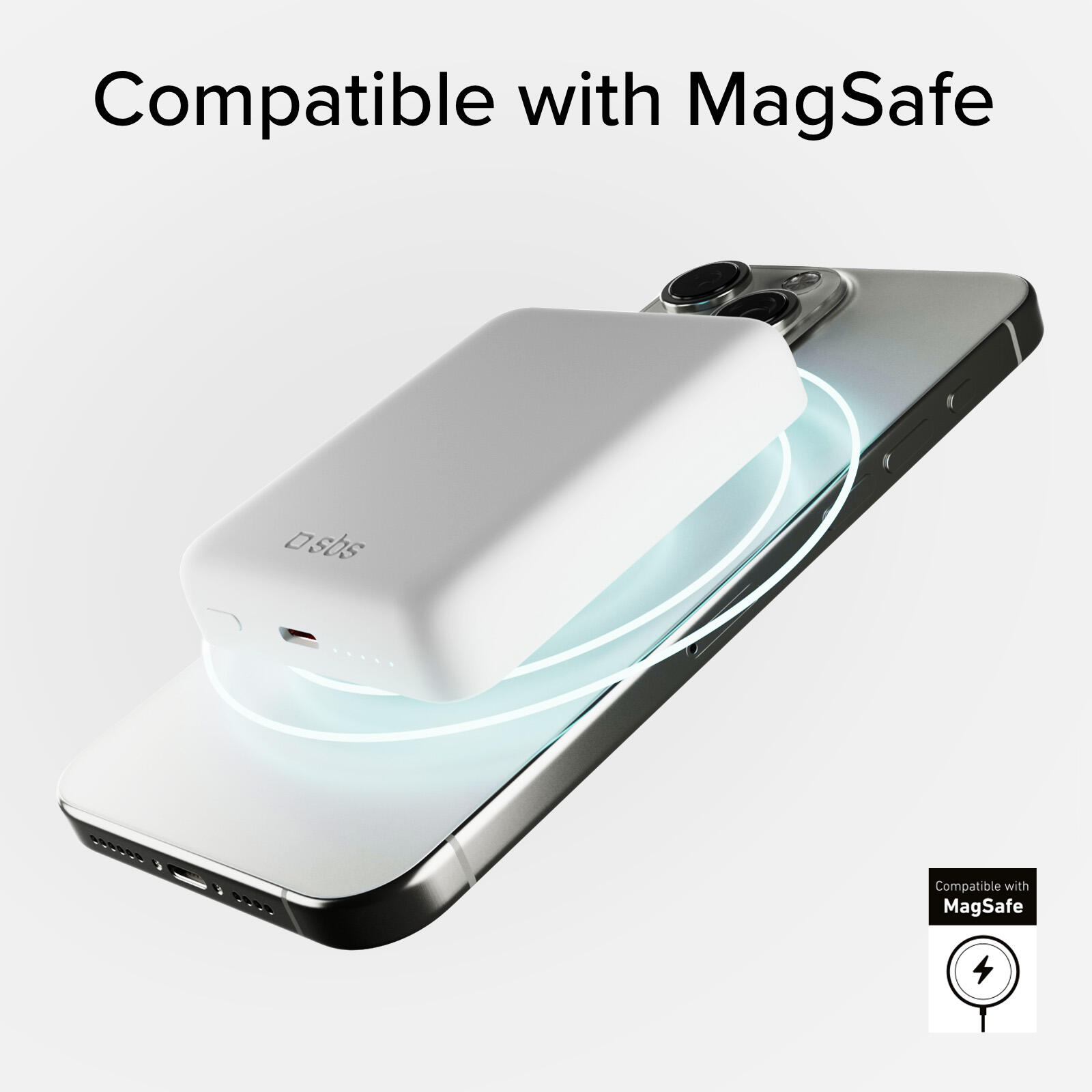 Power bank 5000 mAh wireless ultra compatto 4/7