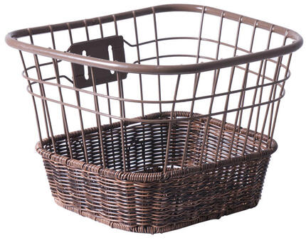 Kosz rowerowy przedni FUZLU HT-PS-004 plecionka retro brązowy