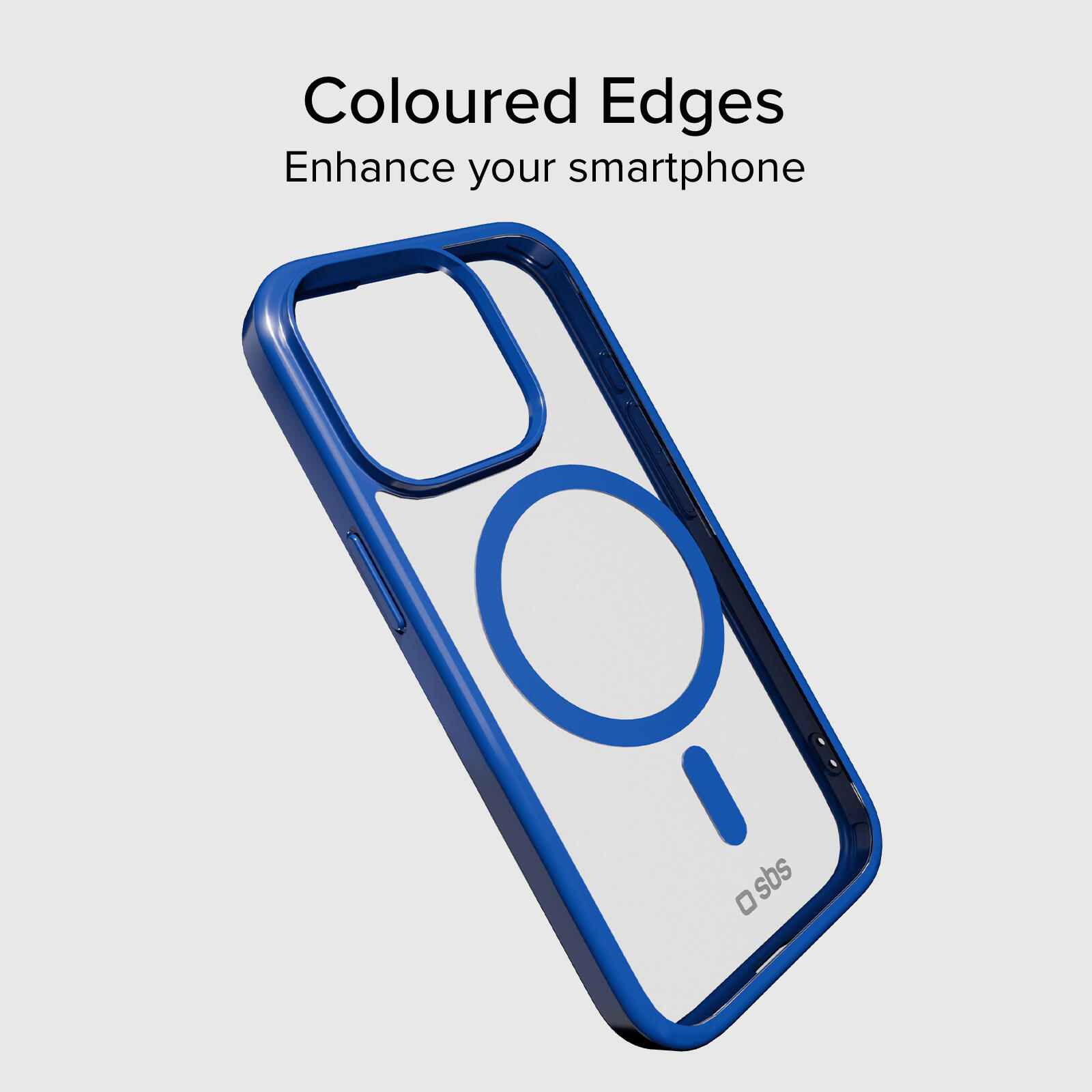 Cover per iPhone 15 Pro con bordi colorati compatibile con ricarica MagSafe 2/7