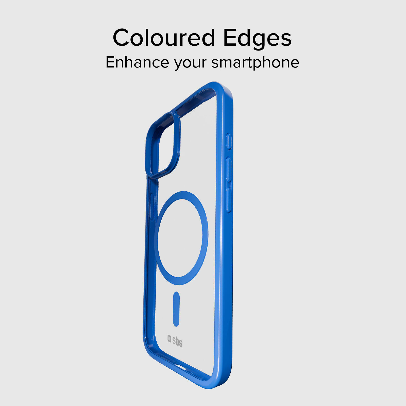 Cover per iPhone 15 con bordi colorati compatibile con ricarica MagSafe 2/7