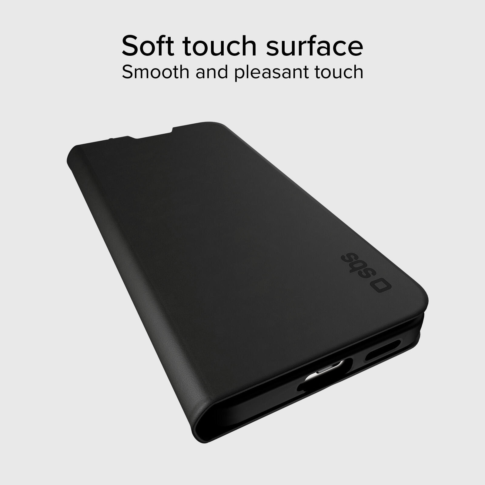 Étui portefeuille avec support et surface douce au toucher pour Samsung S26+ 3/6