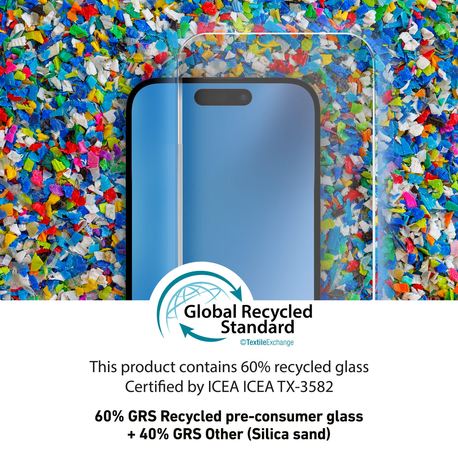 Protection écran écologique en matériaux recyclés pour iPhone 15 Pro 3/6