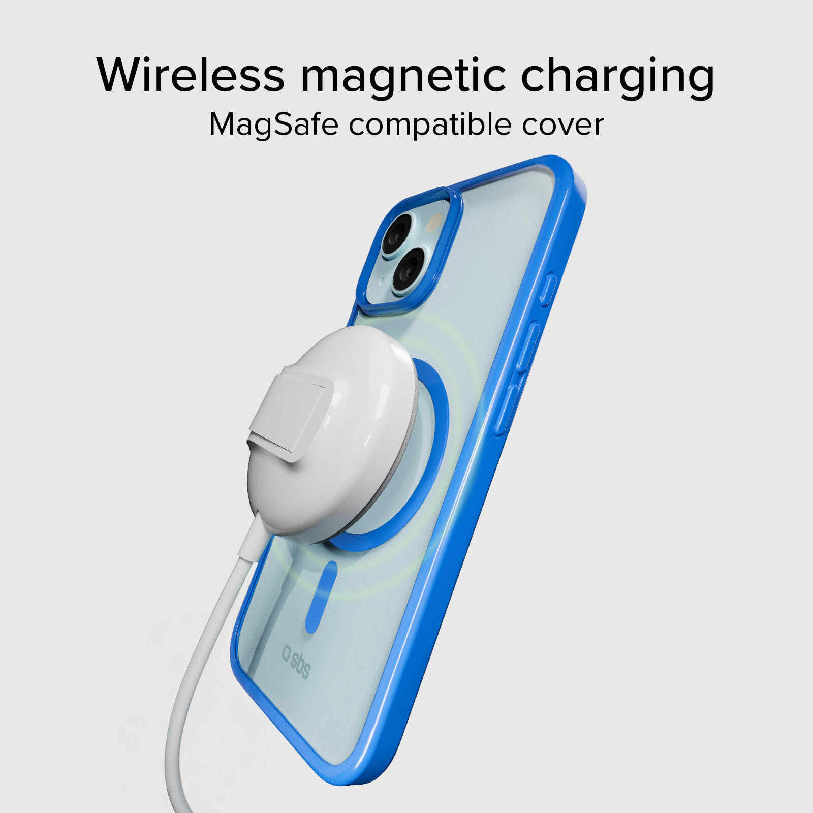 Cover per iPhone 15 con bordi colorati compatibile con ricarica MagSafe 5/7