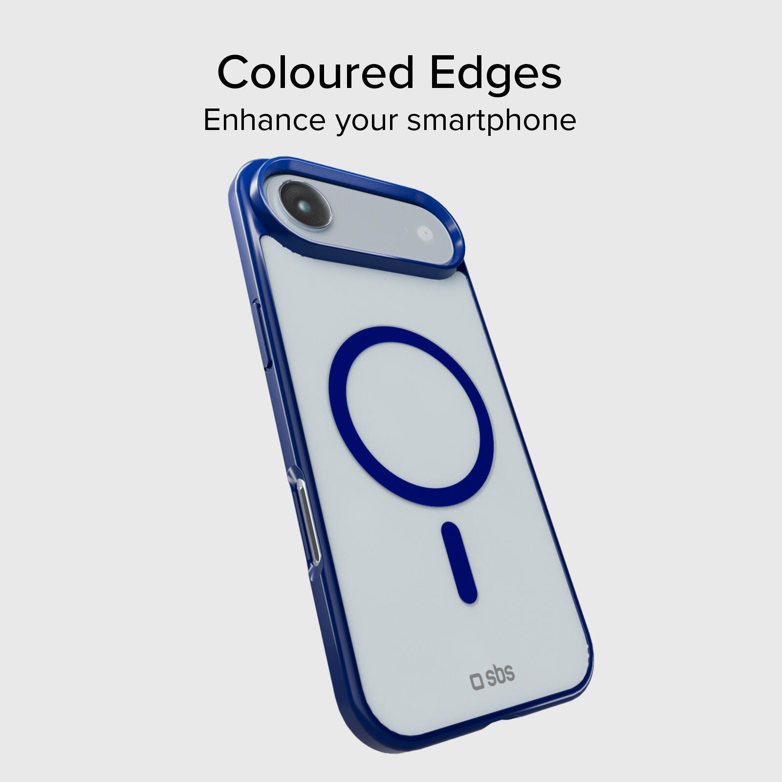 Coque pour iPhone Air avec bords colorés, compatible avec la recharge MagSafe 2/7
