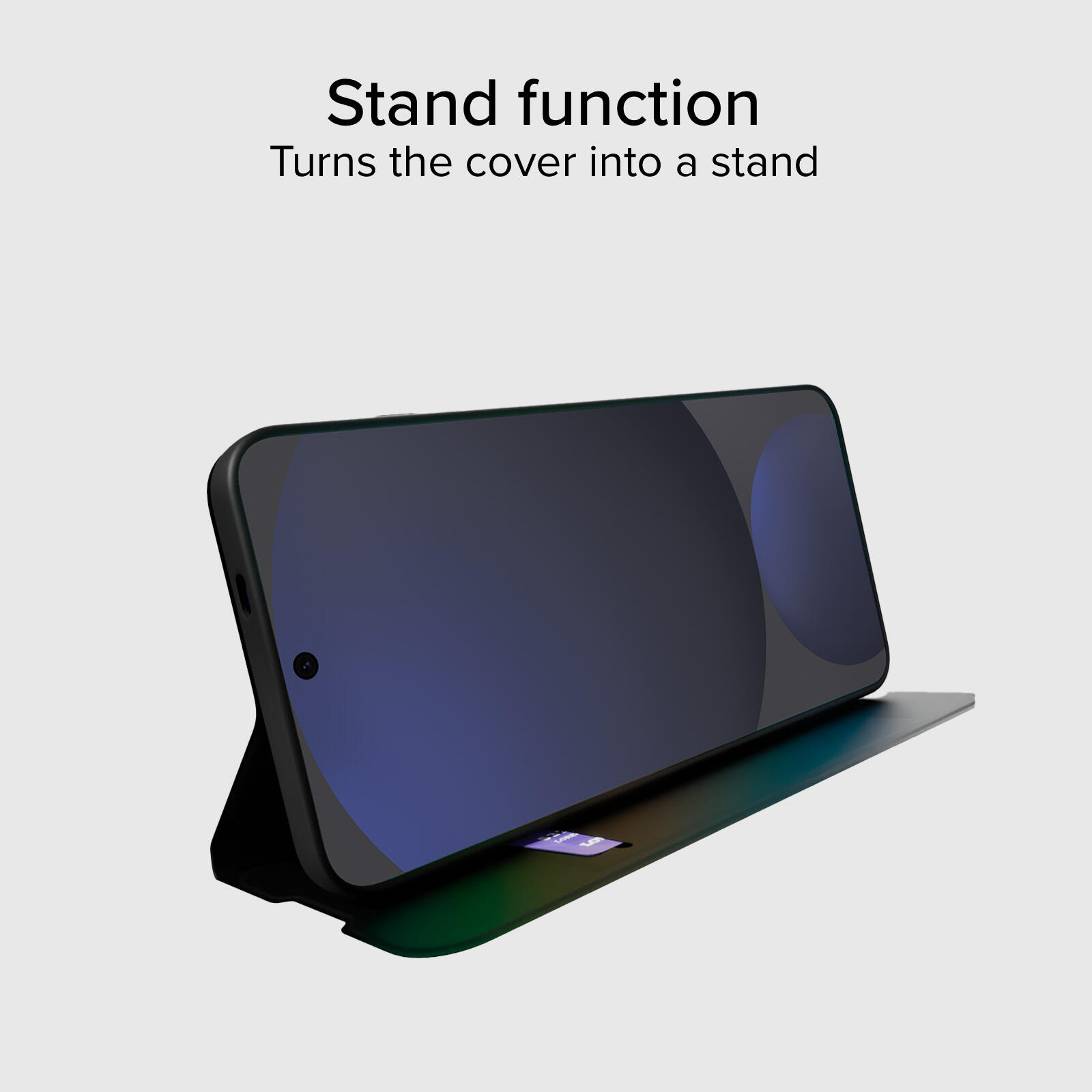 Custodia a libro con supporto stand e superficie soft touch per Samsung S24 FE 4/7