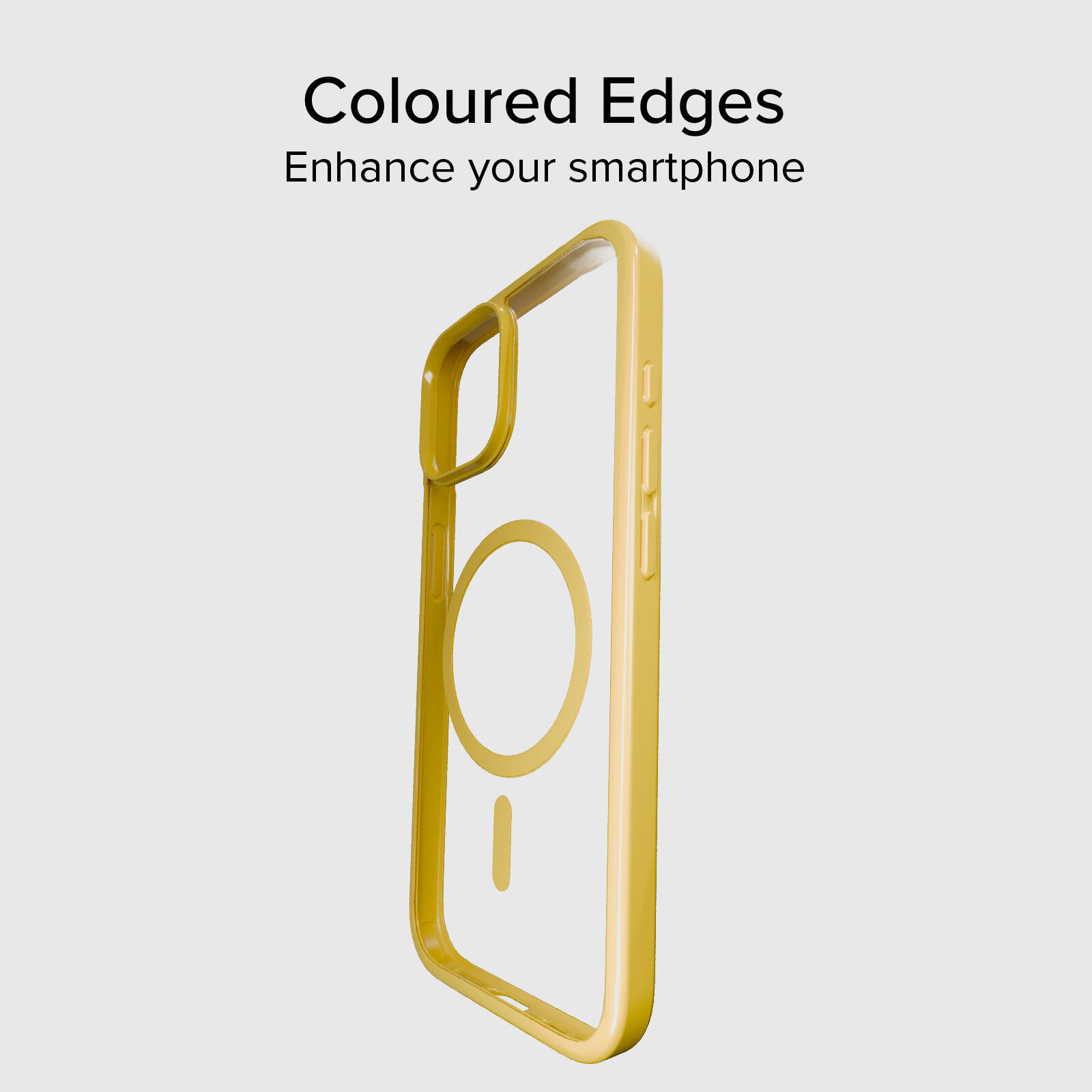 Cover per iPhone 15 con bordi colorati compatibile con ricarica MagSafe 2/7
