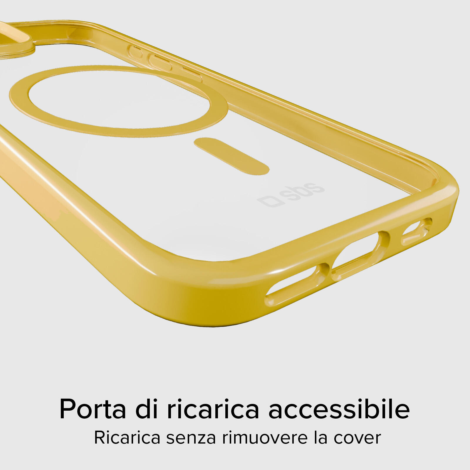 Cover per iPhone 15 con bordi colorati compatibile con ricarica MagSafe 6/7