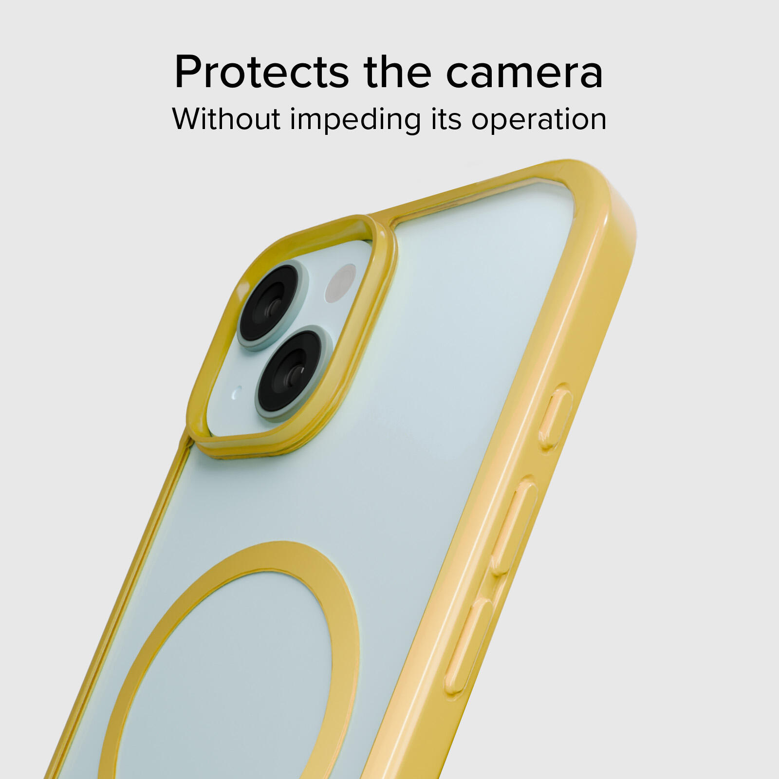 Cover per iPhone 15 con bordi colorati compatibile con ricarica MagSafe 4/7