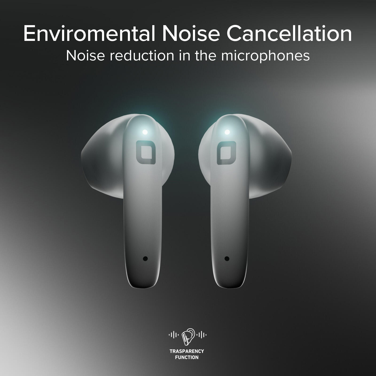 Twin Pure Drops - Auricolari TWS con microfono Environmental Noise Cancellation 6/7