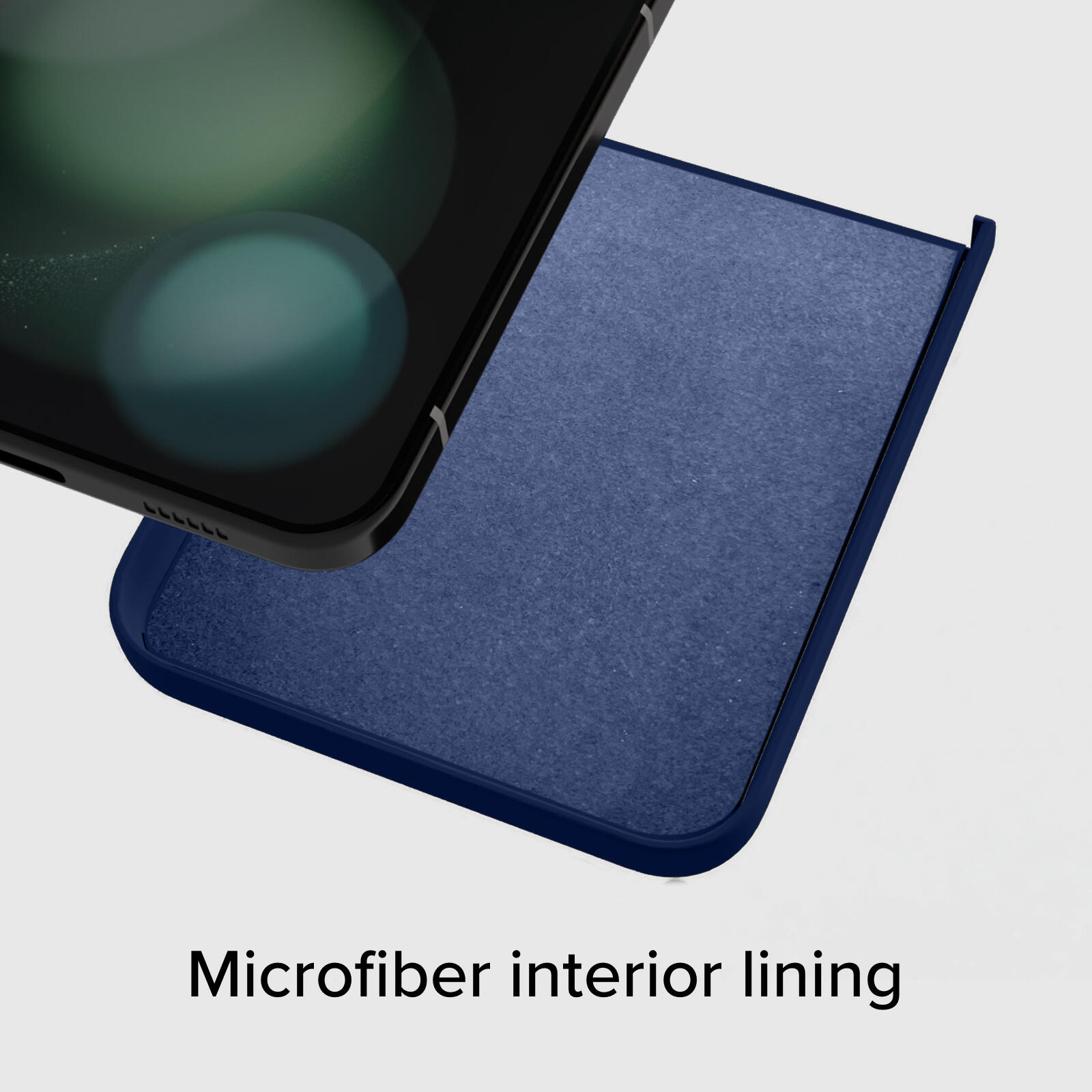 Coque en silicone avec intérieur en microfibre pour Samsung Z Flip 5 6/7