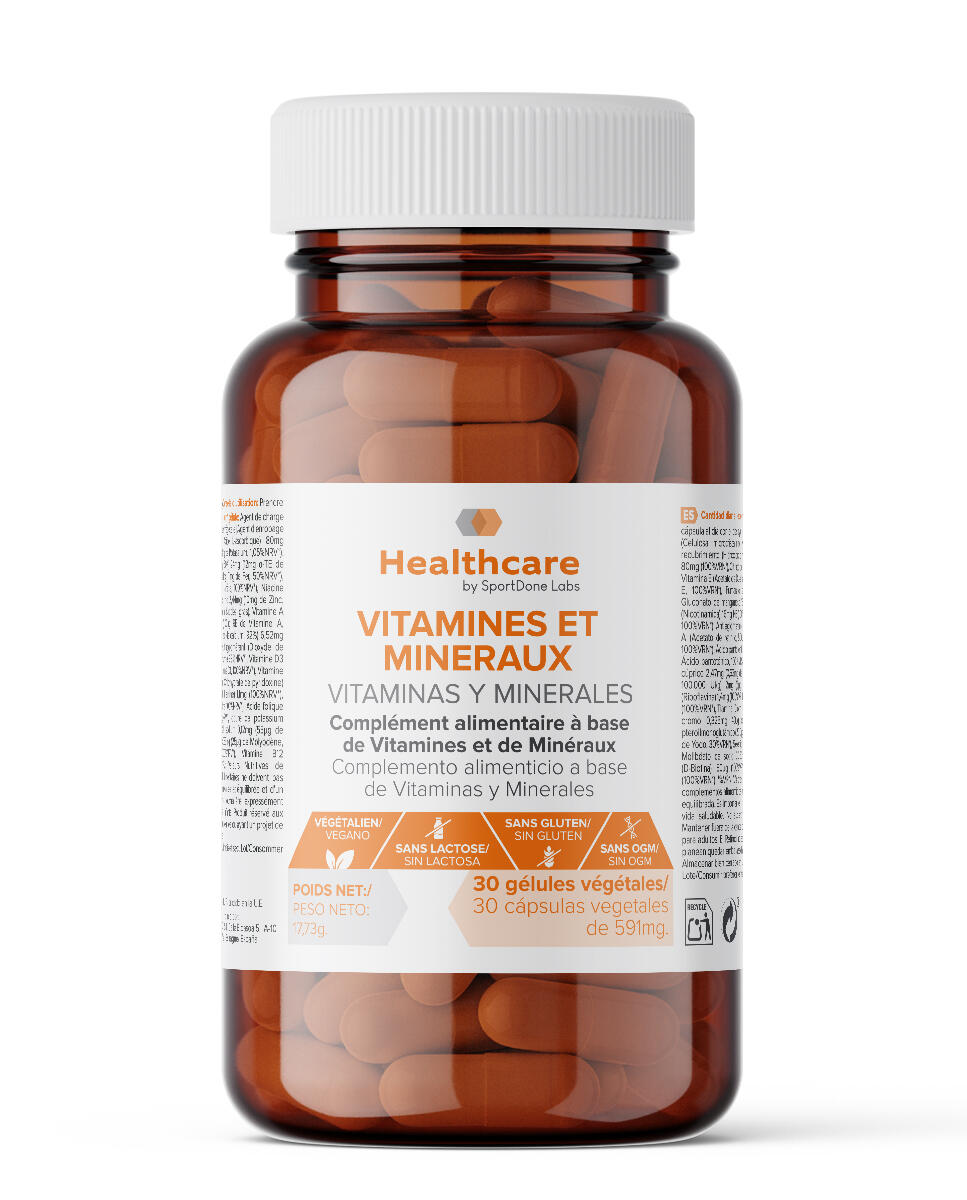 Vitamines et Minéraux 30 Gélules SportDone 1/3