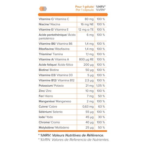 Vitamines et Minéraux 30 Gélules SportDone 2/3
