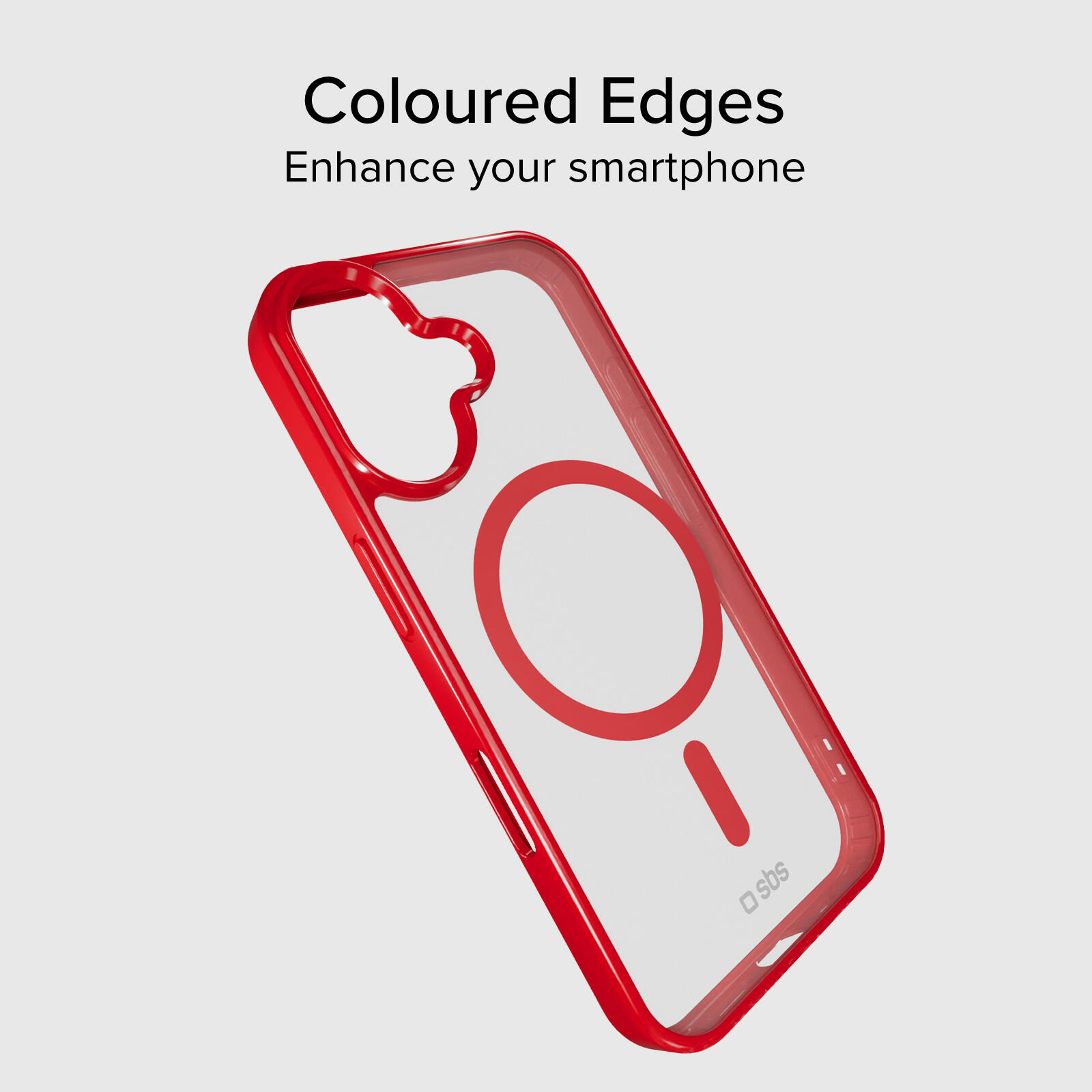 Cover per iPhone 16 con bordi colorati compatibile con ricarica MagSafe 2/7