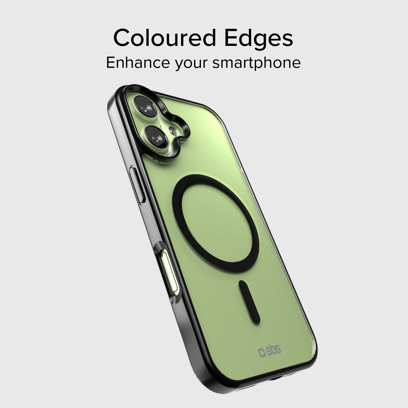 Coque pour iPhone 17 avec bords colorés, compatible avec la recharge MagSafe 2/7