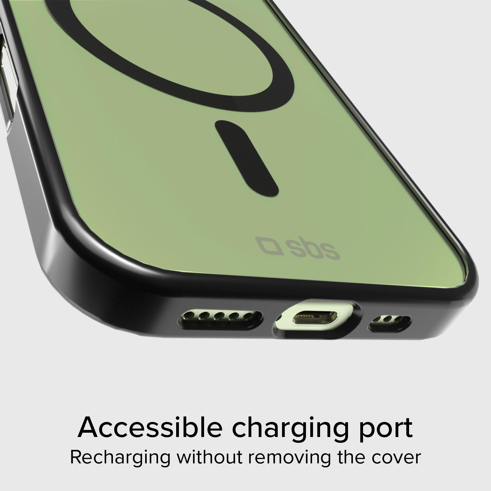 Coque pour iPhone 17 avec bords colorés, compatible avec la recharge MagSafe 6/7