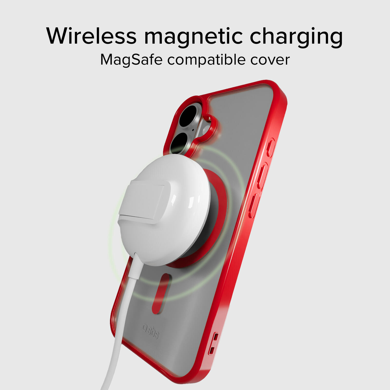 Cover per iPhone 16 con bordi colorati compatibile con ricarica MagSafe 5/7