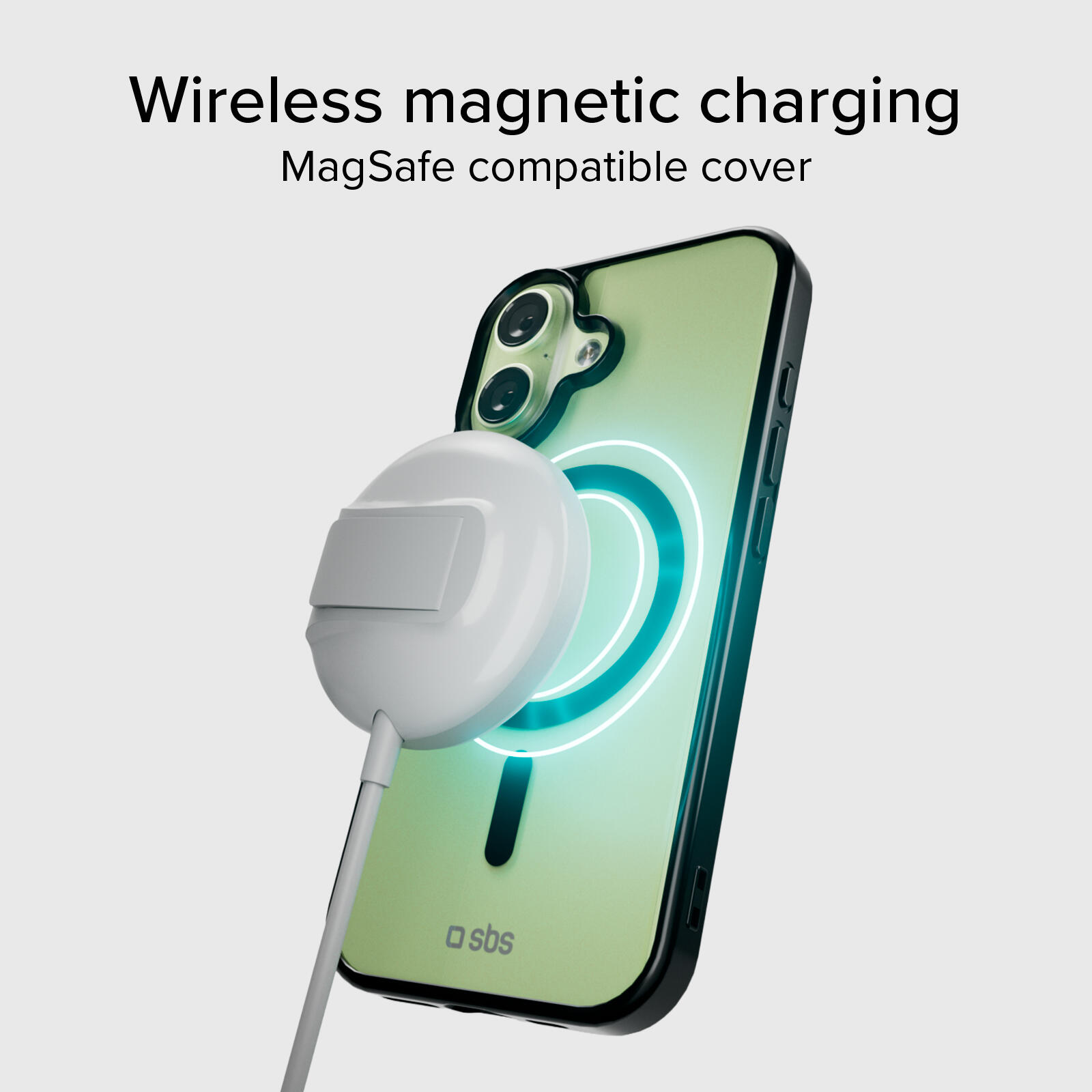 Coque pour iPhone 17 avec bords colorés, compatible avec la recharge MagSafe 5/7