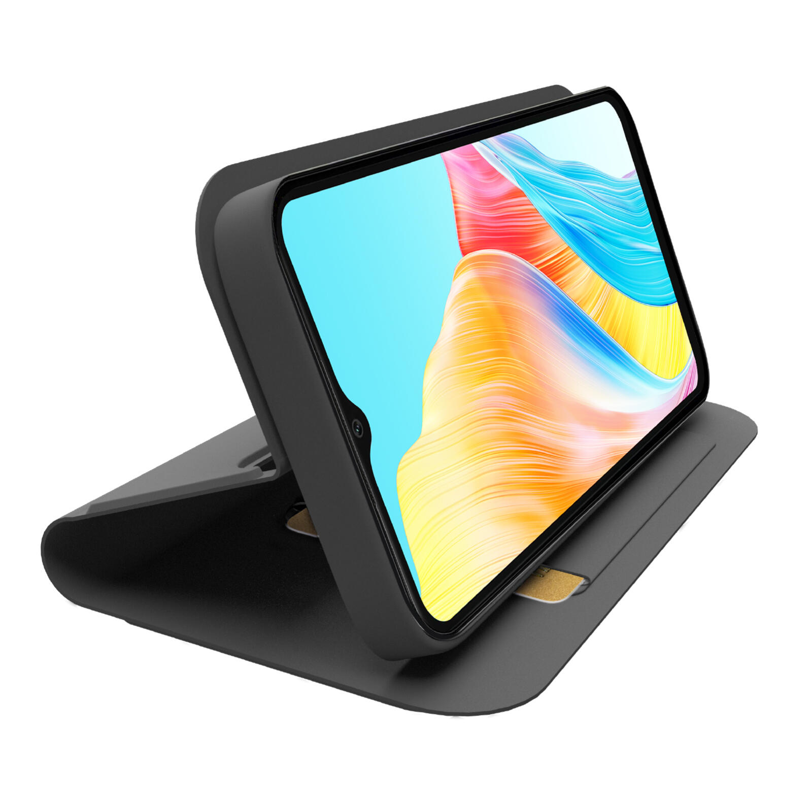 Custodia a libro con supporto stand e superficie soft touch per Oppo A18 2/2