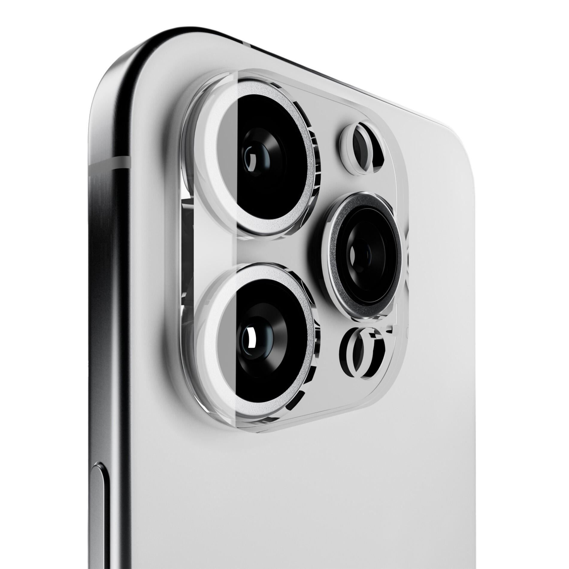 Vetro Temperato Protettivo per Fotocamera iPhone 16 Pro e iPhone 16 Pro Max 3/6