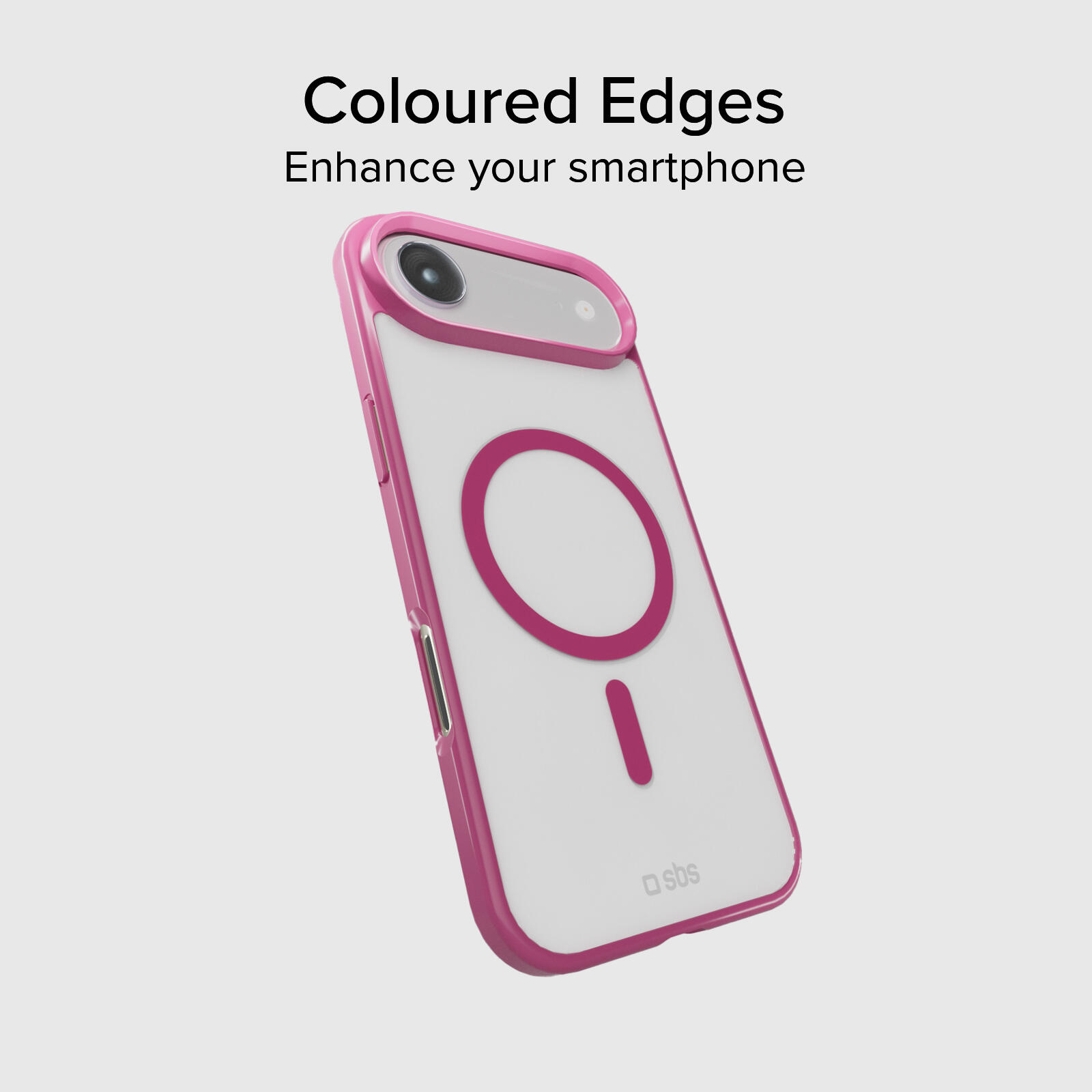 Coque pour iPhone Air avec bords colorés, compatible avec la recharge MagSafe 2/7