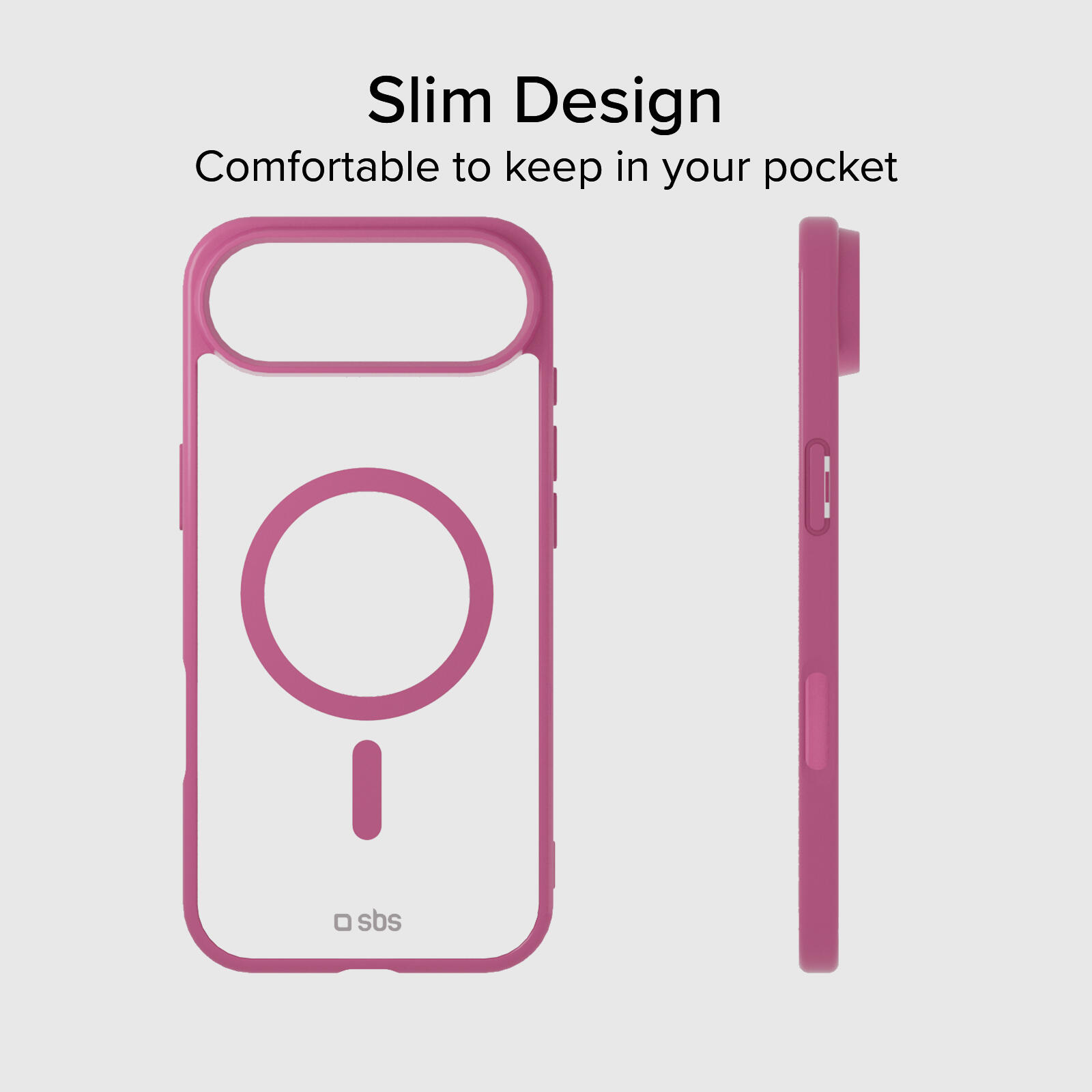 Coque pour iPhone Air avec bords colorés, compatible avec la recharge MagSafe 7/7