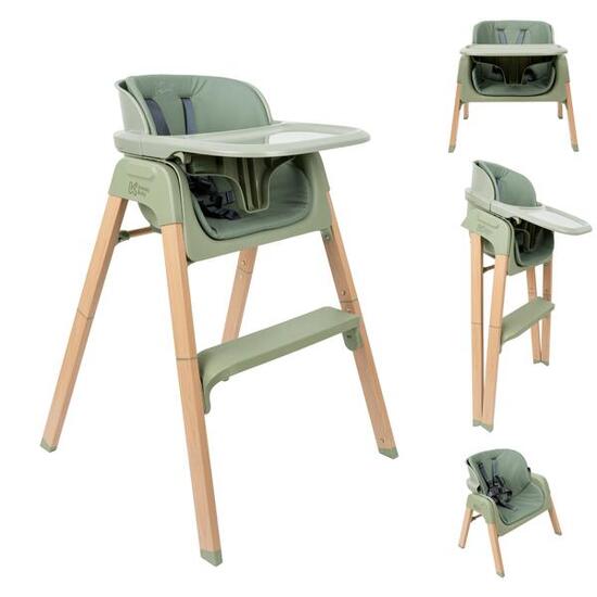 Chaise haute 2 en 1 pliable et évolutive (de 6 à 60 mois) - Convertible