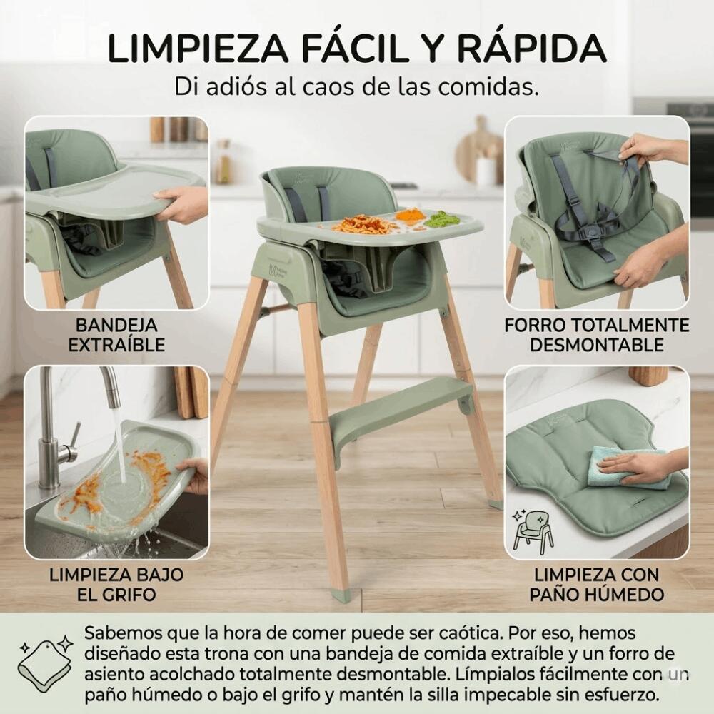 Chaise haute 2 en 1 pliable et évolutive (de 6 à 60 mois) - Convertible 4/6